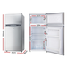 Stainless steel refrigerator with dimensions 