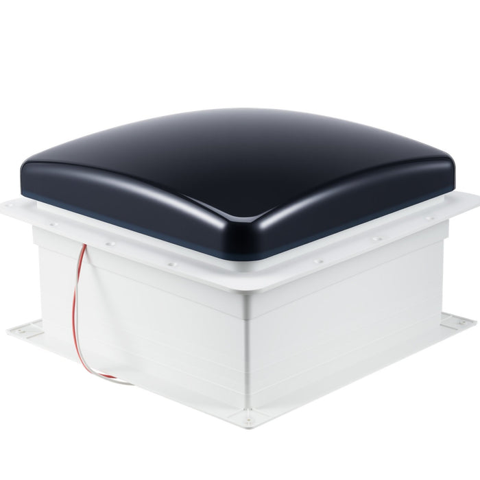 Roof vent with a black cover on a white background