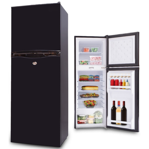 Black 142L Fridge Freezer 12V