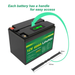 Battery showing handle for easy access