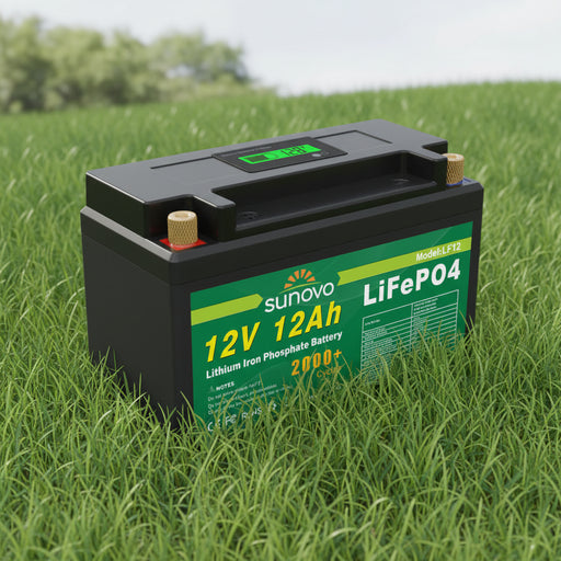 Sunovo 12V 12AH Deep Circle Lifepo4 Lithium Battery Rechargeable