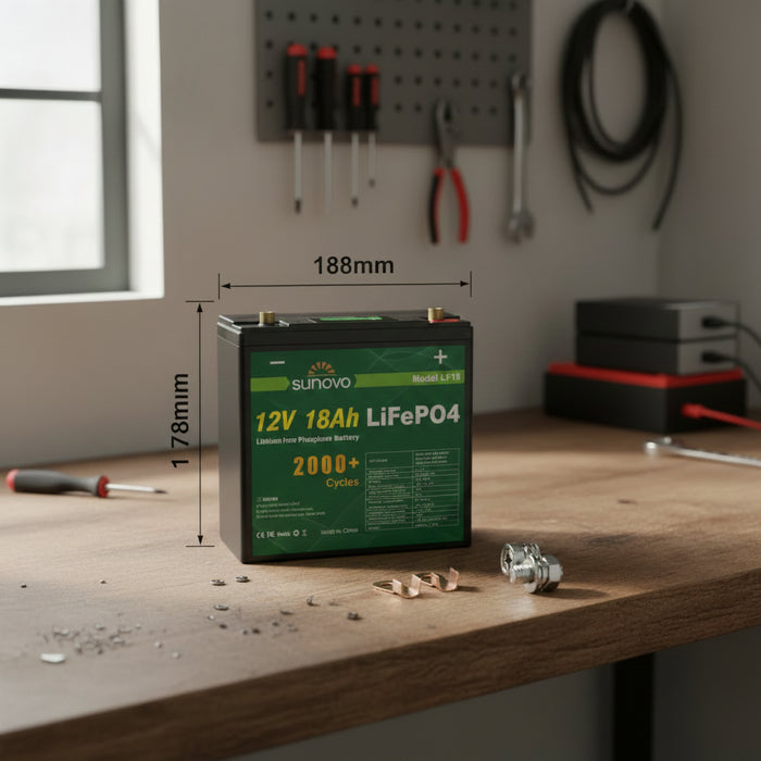 12V 18Ah LiFePO4 Battery