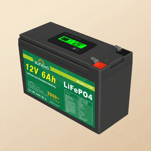 12V 6AH Deep Circle Lifepo4 Lithium Battery Rechargeable