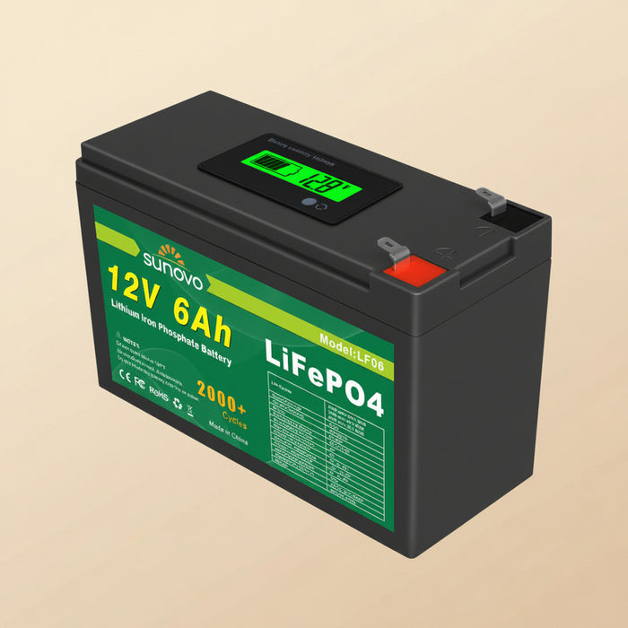 12V 6AH Deep Circle Lifepo4 Lithium Battery Rechargeable