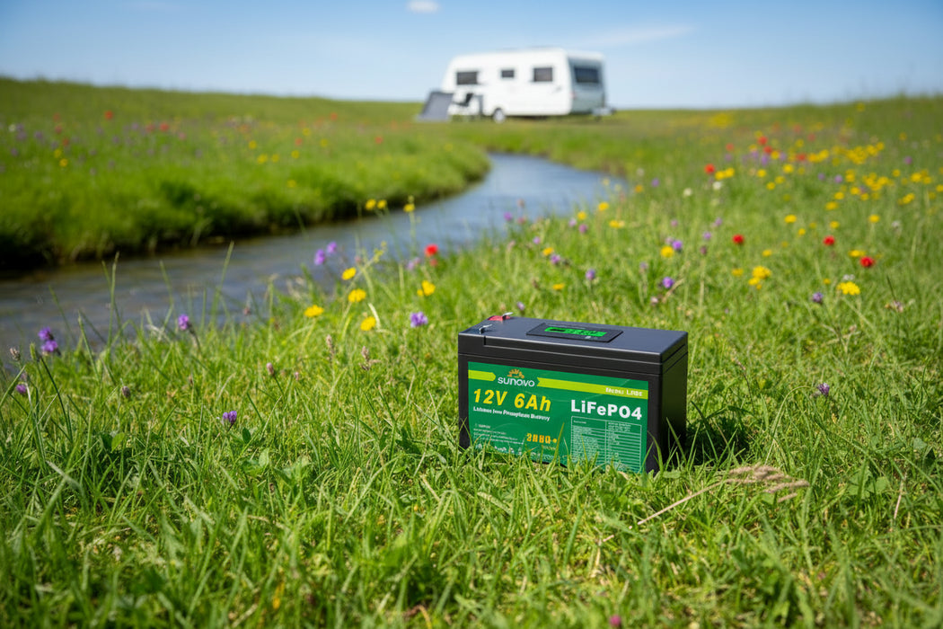 12V 6Ah LiFePO4 battery for powering caravans