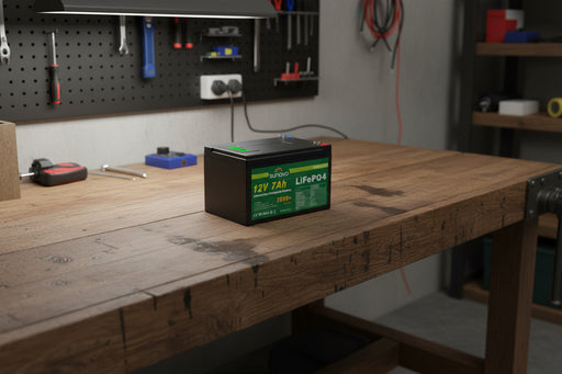 SUNOVO LiFePO4 battery with green label