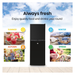 125L caravan fridge freezer features