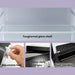 Toughened glass shelf with adjustable feet, heavy-duty hinges, and flush handles 