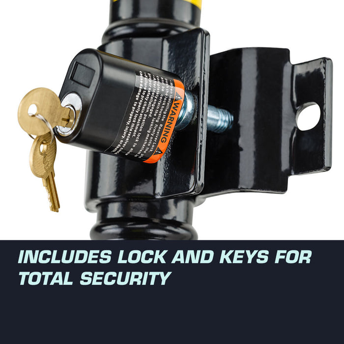 Lock mechanism with keys on the caravan mover