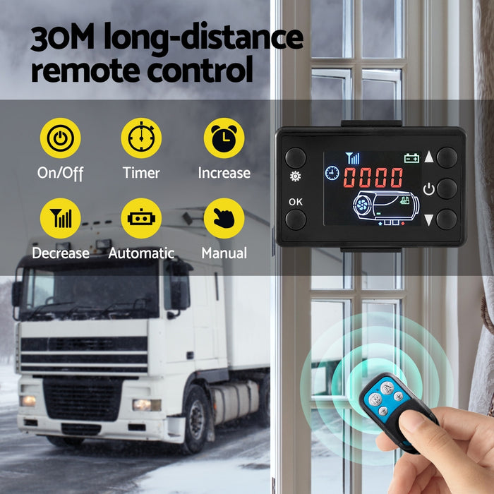 12v Diesel Air Heater Remote Control and Display Unit