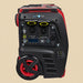 Portable power station with red and black design