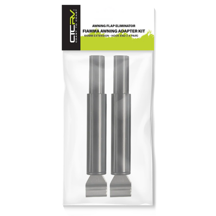 Flap Eliminator Hook End Adaptors (Pair) | for Fiamma F45 Awning | Available in Black or White
