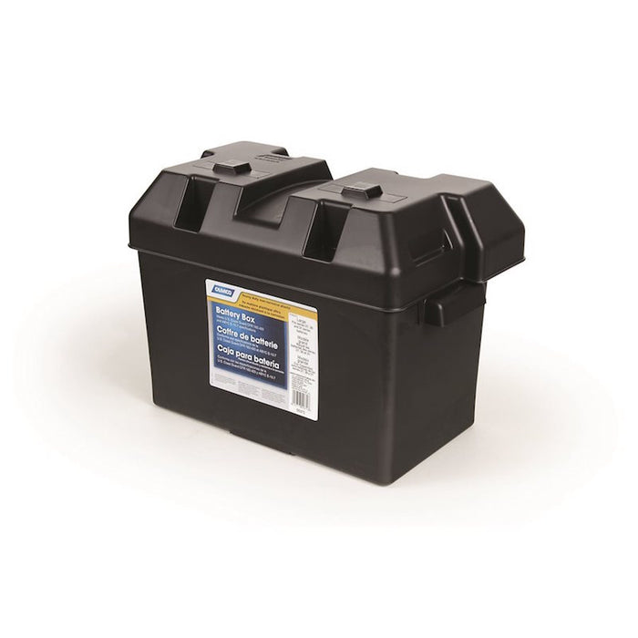 Camco Battery Box - Large includes Lid + Strap 336L x 184D x 219H