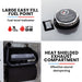 Fuel cap with fuel level indicator and exhaust compartment features