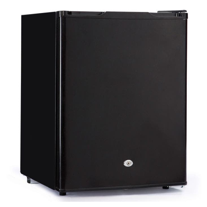 Black 12V caravan fridge freezer