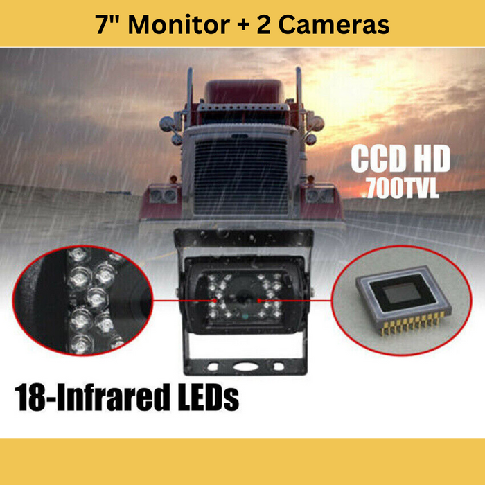 Caravan Reversing Camera with 7" LCD Monitor + Dual Digital Cameras