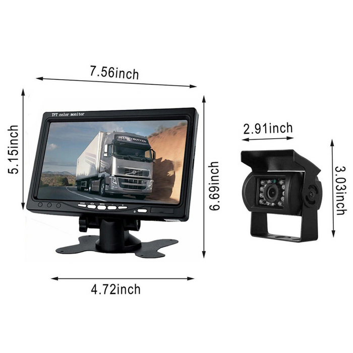 Caravan Reversing Camera with 7" LCD Monitor + Dual Digital Cameras