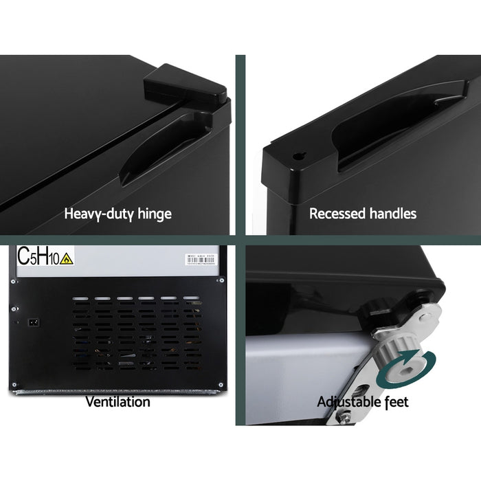 95L Caravan Fridge Freezer – 12V / 24V / 240V | Black by Outback Vagabond