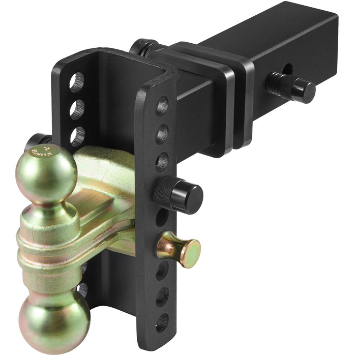 Towing hitch with dual balls on a white background