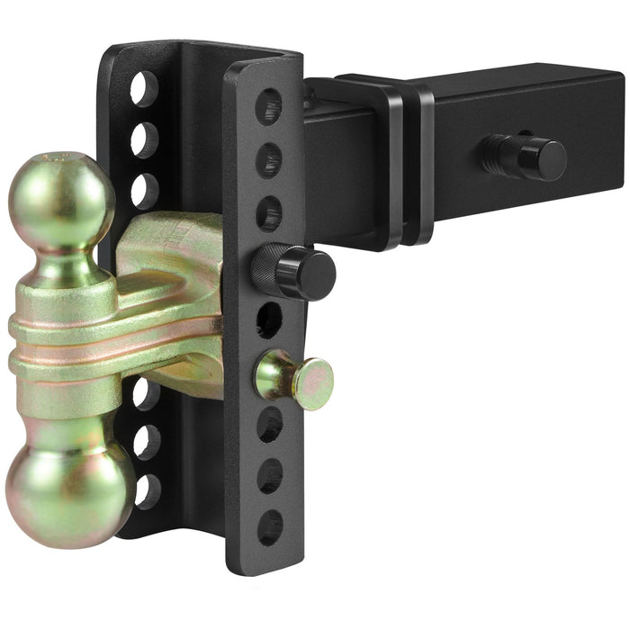 Tow hitch with ball mount on a white background