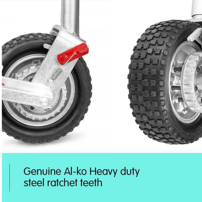 Alko 10" Solid Tyre Jockey Wheel C/W Swivel Clamp. 623660xp3