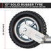 Jockey Wheel 10-inch solid rubber tyre with wheel and axle