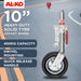 AL-KO 10-inch heavy-duty solid tyre jockey wheel with features