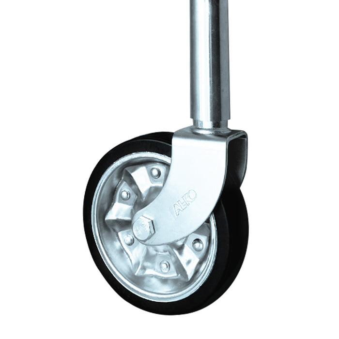 Jockey Wheel showing caster wheel with a metal hub