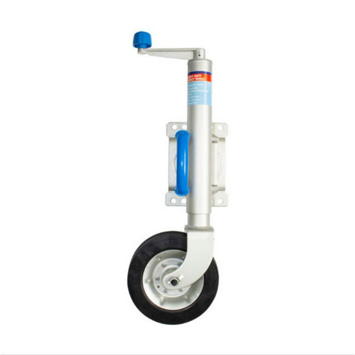 Ark Jockey Wheel 200mm Steel Rim Rubber Wheel + Swivel. JWN8SU