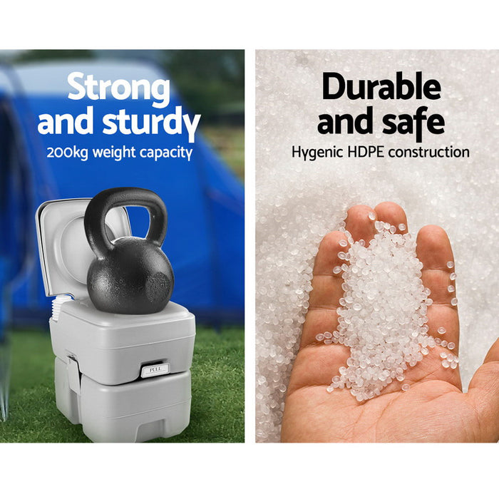 Ultimate Camping Bathroom Bundle | Portable Toilet + Hot Water Shower System + Private Ensuite Tent