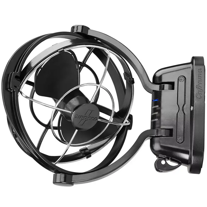 Caframo Sirocco II 12/24V Black 7" Gimbal Fan w/ 3 Speed. 7010CABBX