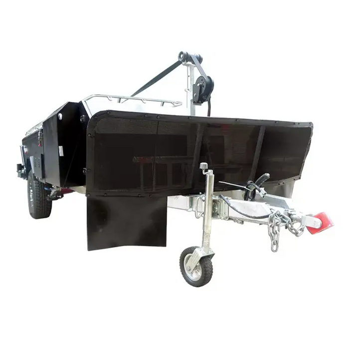 Camper Trailer Stone Shield with mesh 3PCE Black (1800mm x 500mm)