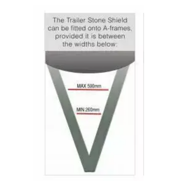 Camper Trailer Stone Shield with mesh 3PCE Black (1800mm x 500mm)