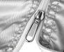 Close-up of a zipper on a caravan cover