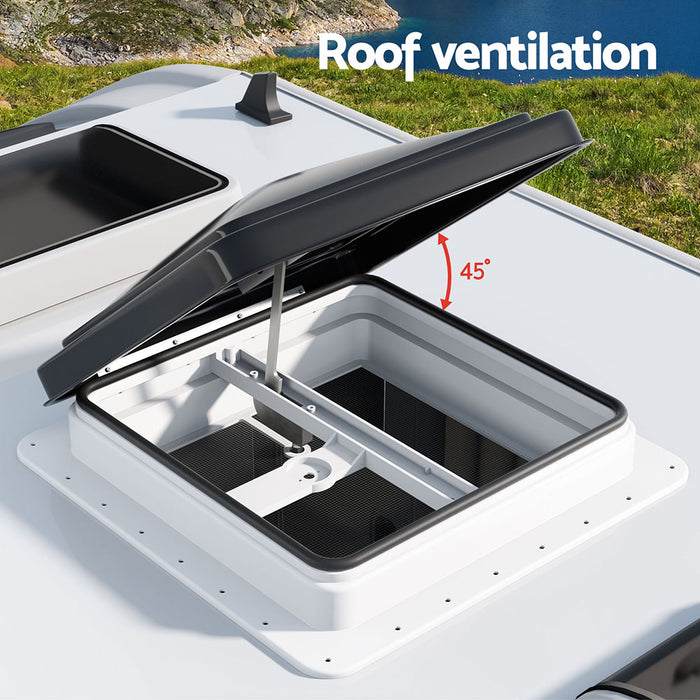 Caravan Roof Hatch 45 degree open