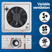 Features of a 12V caravan roof vent