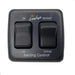 Carefree awning control switch panel with two buttons on a white background