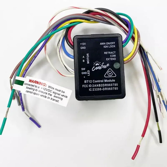 Caterfree BT12 control module with wiring harness on a white background