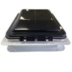 Coast RV 14x14 Black Wind-Up Roof Vent With 12V FAN & LED