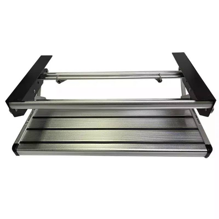 Coast Mk2 Silver Spring Loaded Aluminium Fold Out Single Step - 588mm Wide