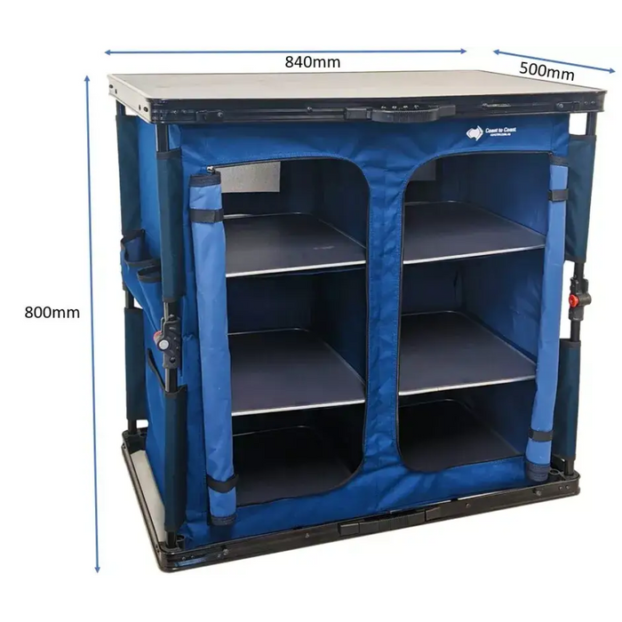 Coast Blue Collapsible Camp Cupboard - 30KG Rated
