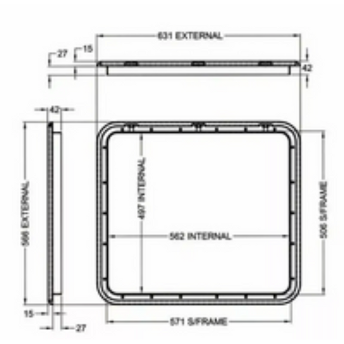 Coast Door 4 - Black 566 x 631 (M500-230)