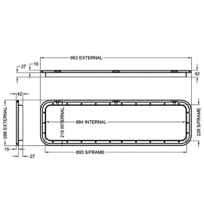Coast Door 5 - Black 288 x 953 (M500-240)