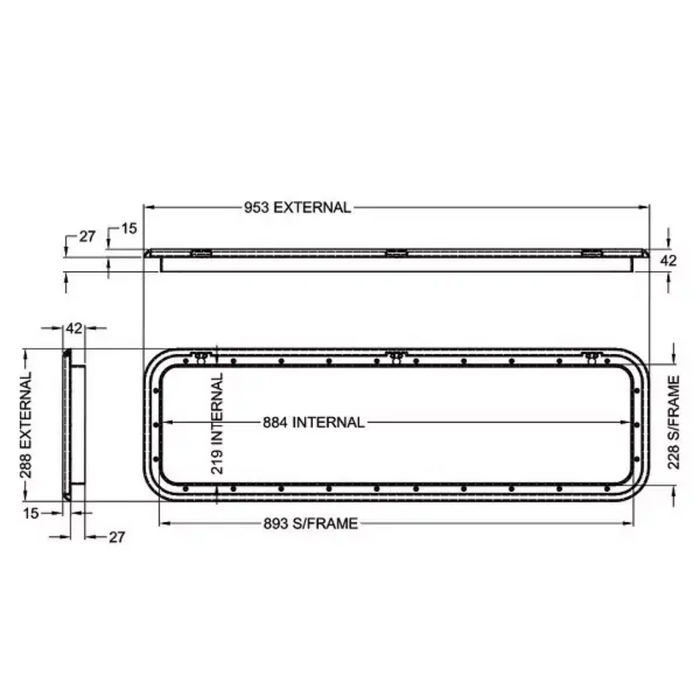 Coast Door 5 - White 288 x 953 (M500-140)