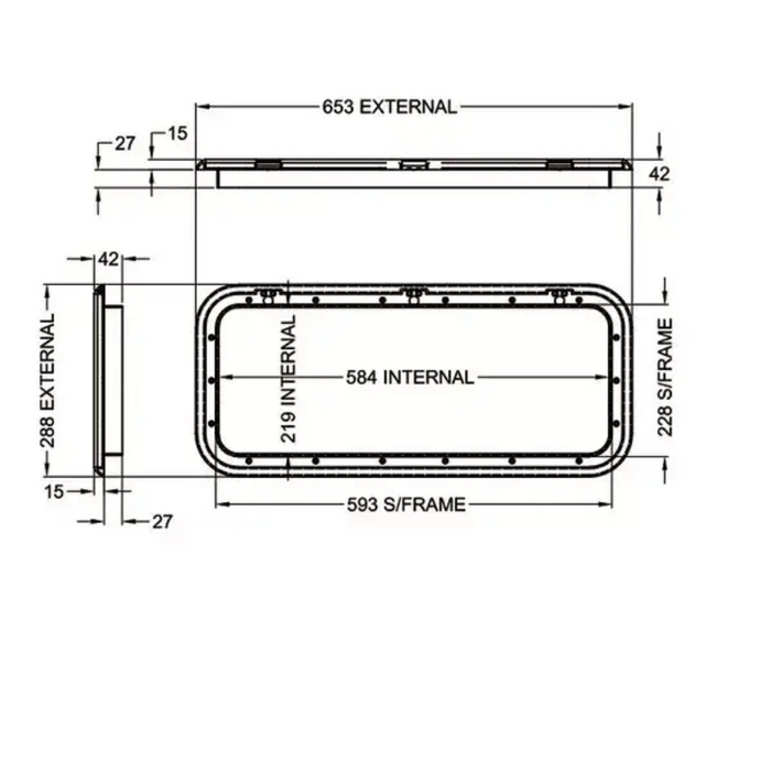 Coast Door 6 - Black 288 x 653 (M500-250)