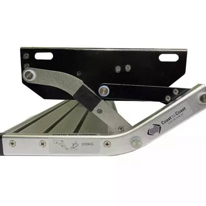 Coast Mk2 Silver Spring Loaded Aluminium Fold Out Single Step - 588mm Wide
