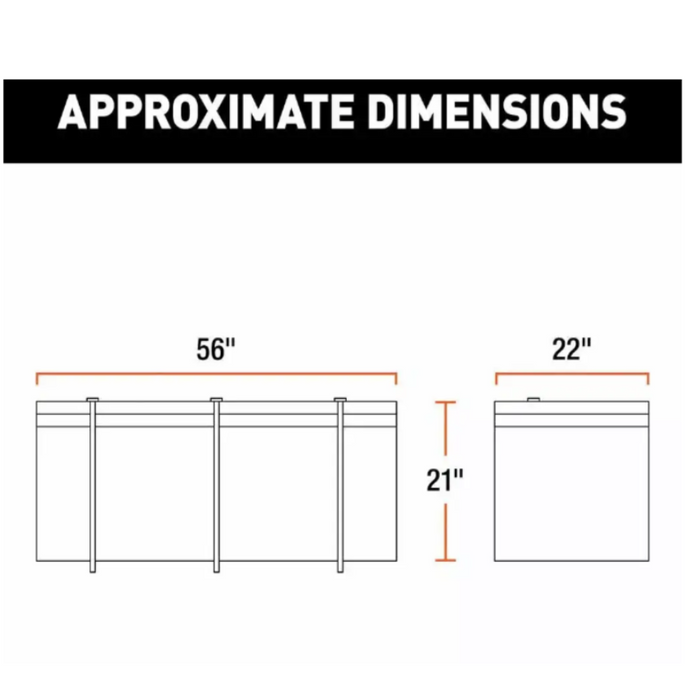 Curt Cargo Bag - Weather-Resistant Vinyl - 1422 x 558 x 533mm. 18211