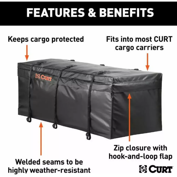 Curt Cargo Bag - Weather-Resistant Vinyl - 1422 x 558 x 533mm. 18211