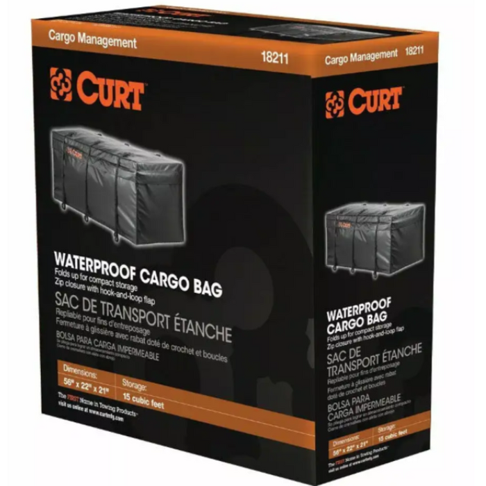 Curt Cargo Bag - Weather-Resistant Vinyl - 1422 x 558 x 533mm. 18211