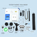Complete accessory kit for a vehicle with various components labeled